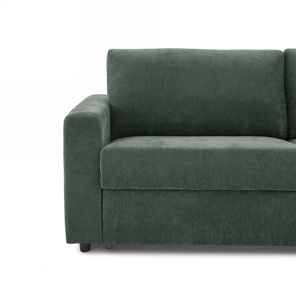 SOCCA 77.6" Express Convertible Sofa Bed – 3-Seater Fabric Sofa - Green