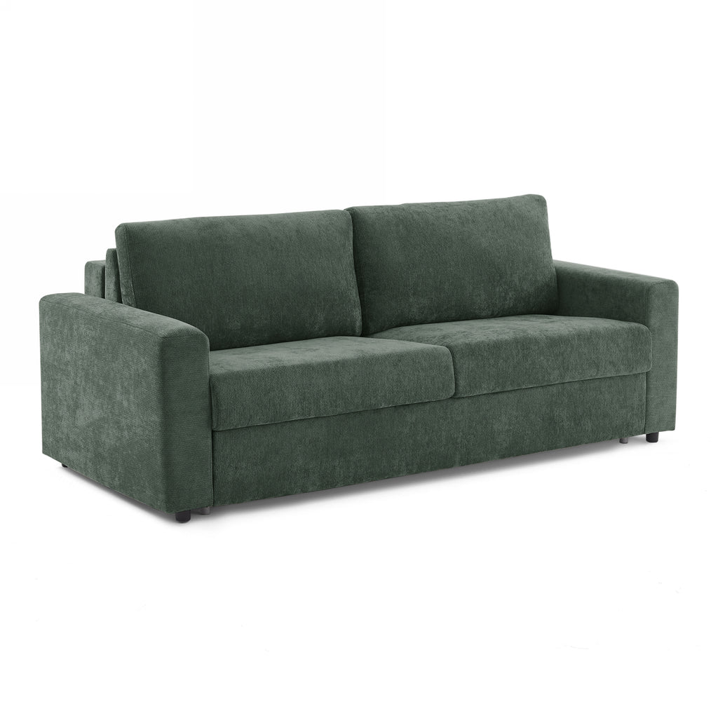 SOCCA 77.6" Express Convertible Sofa Bed – 3-Seater Fabric Sofa - Green
