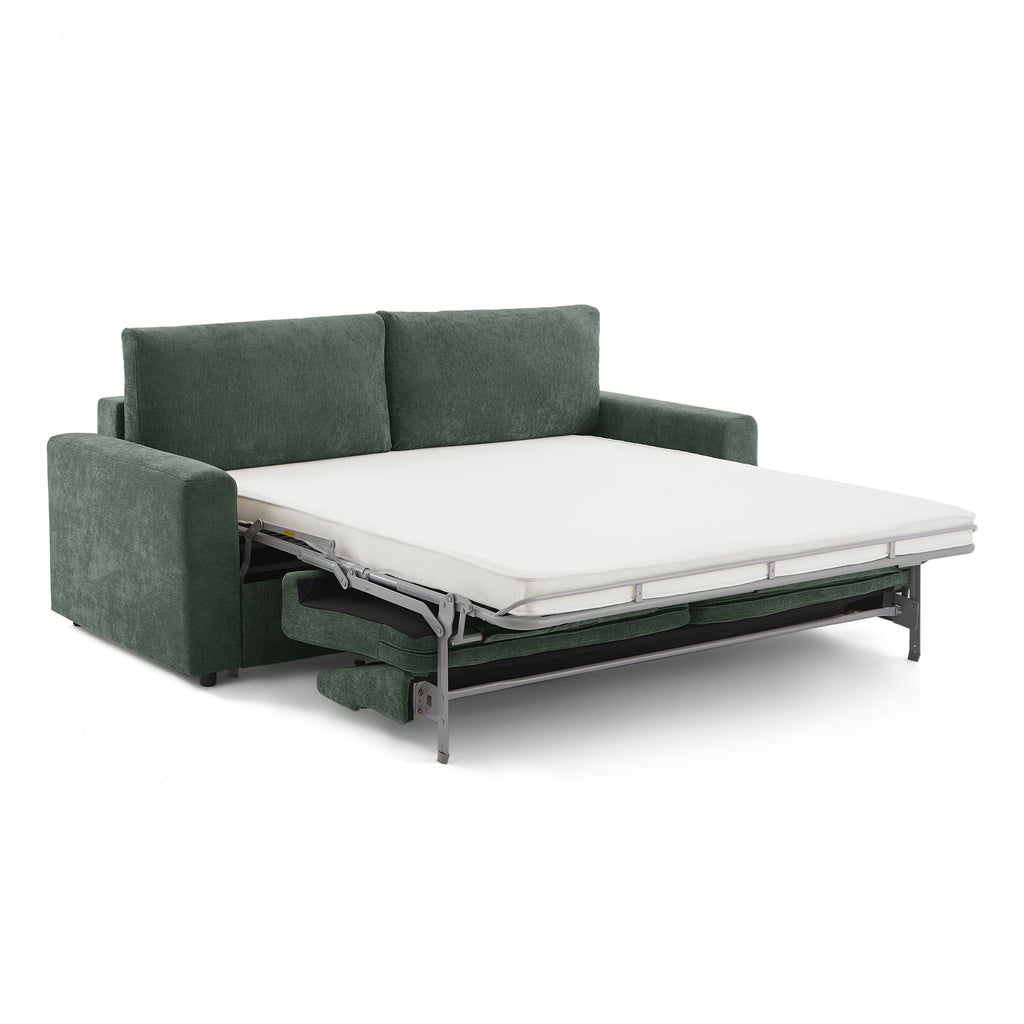 SOCCA 77.6" Express Convertible Sofa Bed – 3-Seater Fabric Sofa - Green