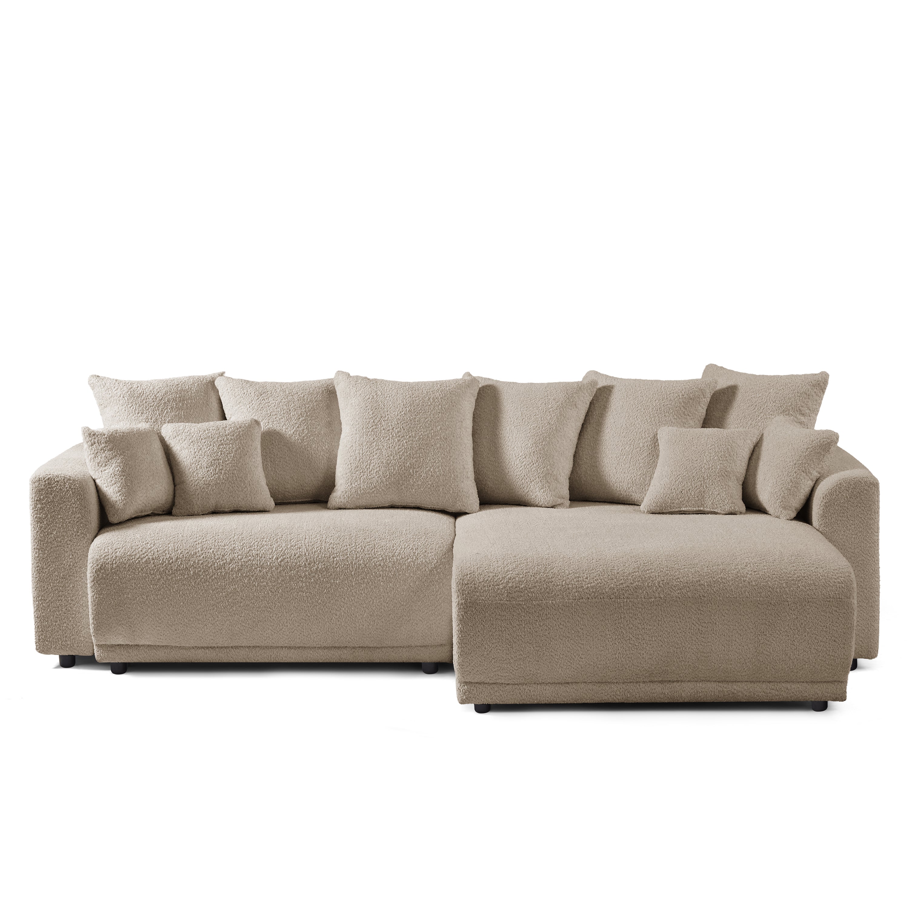 SOLINE Fabric Straight Sofa – Taupe