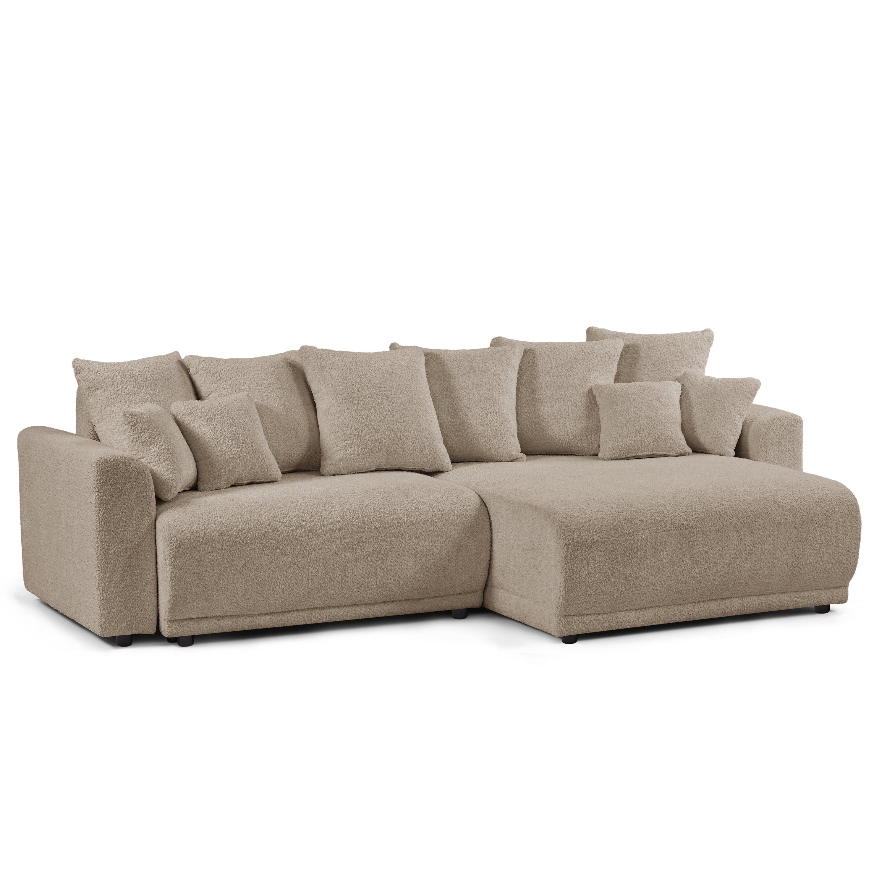 SOLINE Fabric Straight Sofa – Taupe
