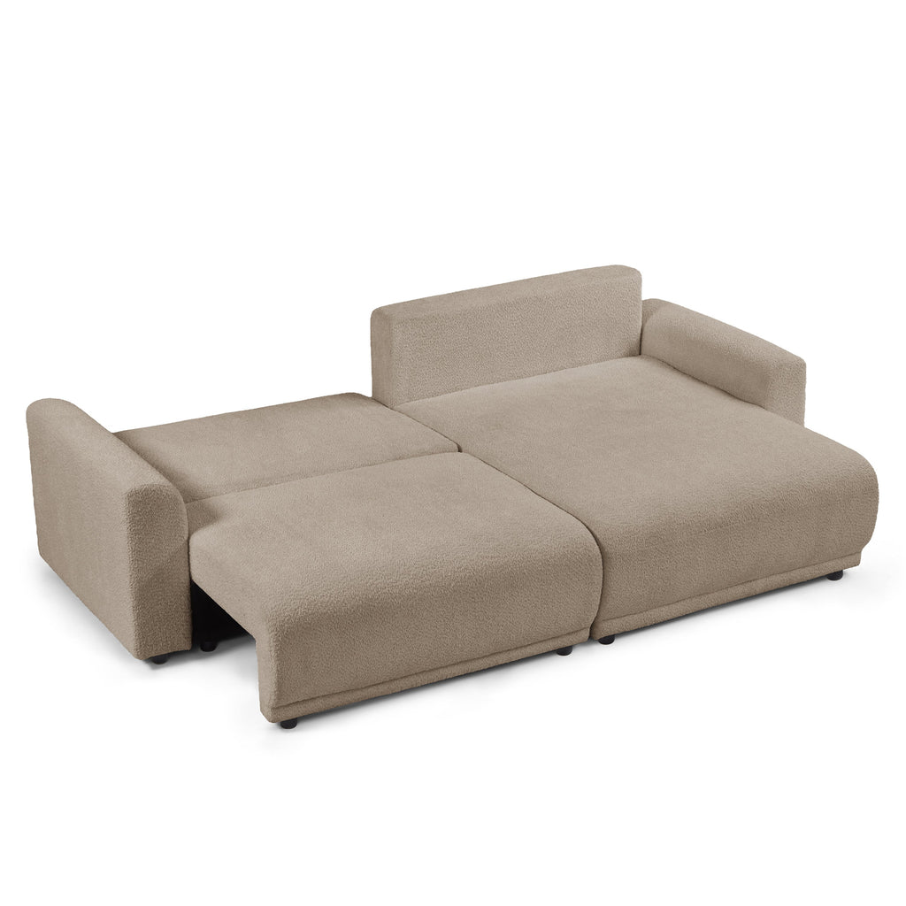 SOLINE Fabric Straight Sofa – Taupe
