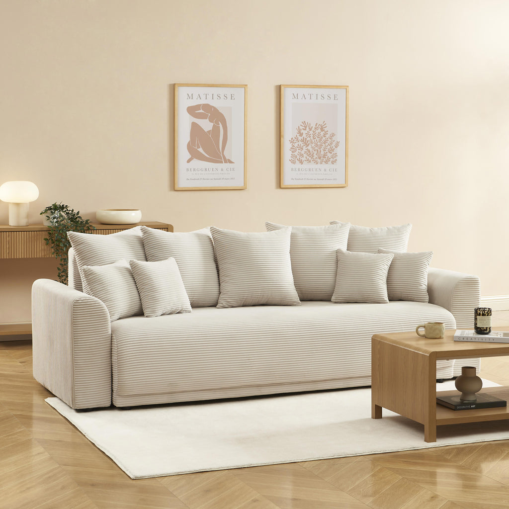 SOLINE Straight Sofa - Beige