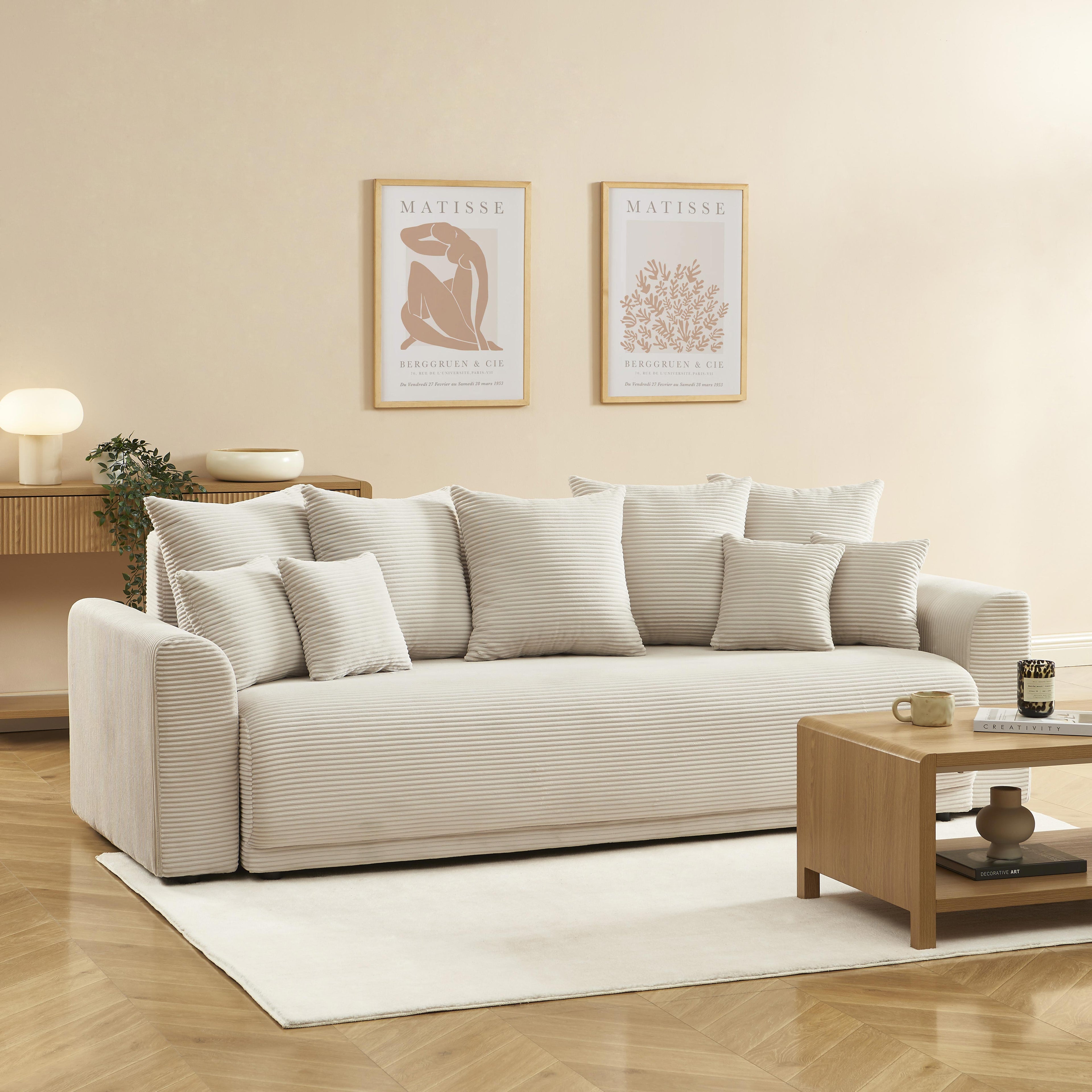SOLINE Straight Sofa - Beige