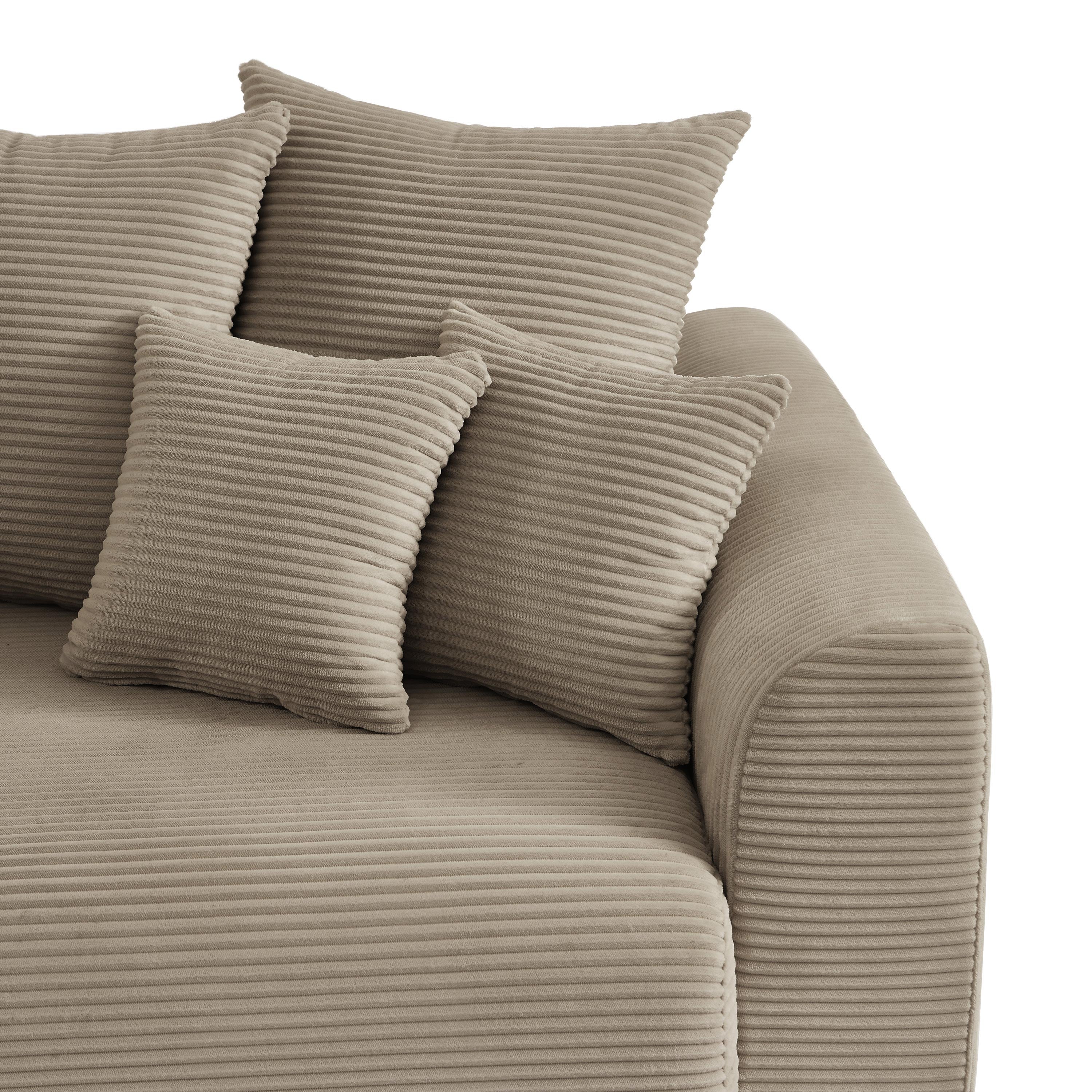 SOLINE Straight Sofa - Brown