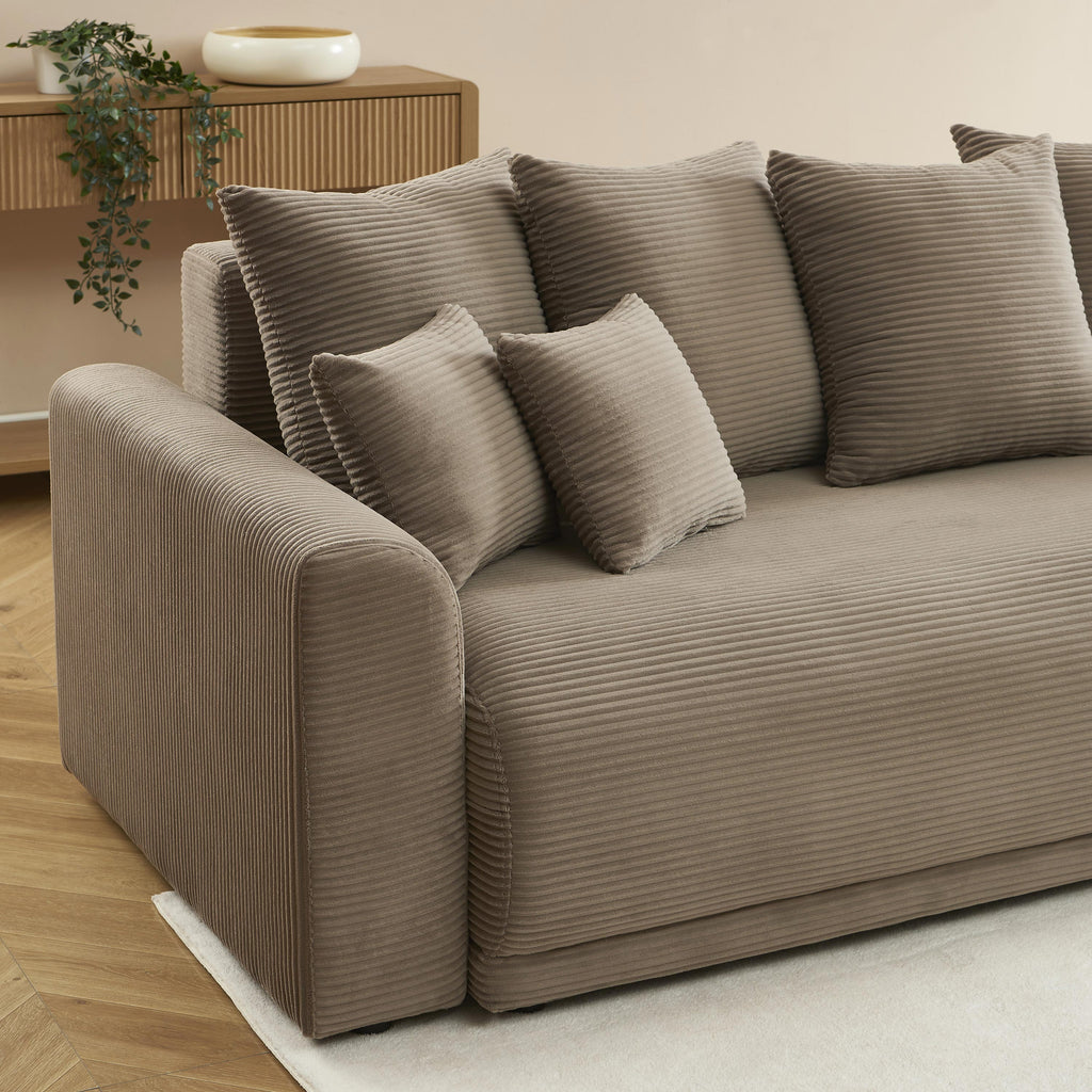 SOLINE Straight Sofa - Brown