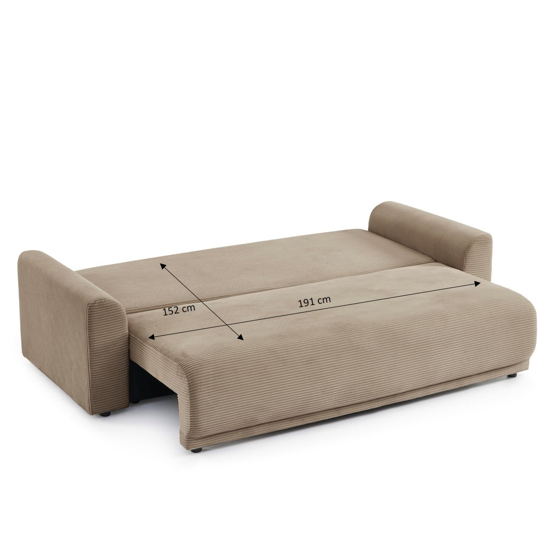 SOLINE Straight Sofa - Brown