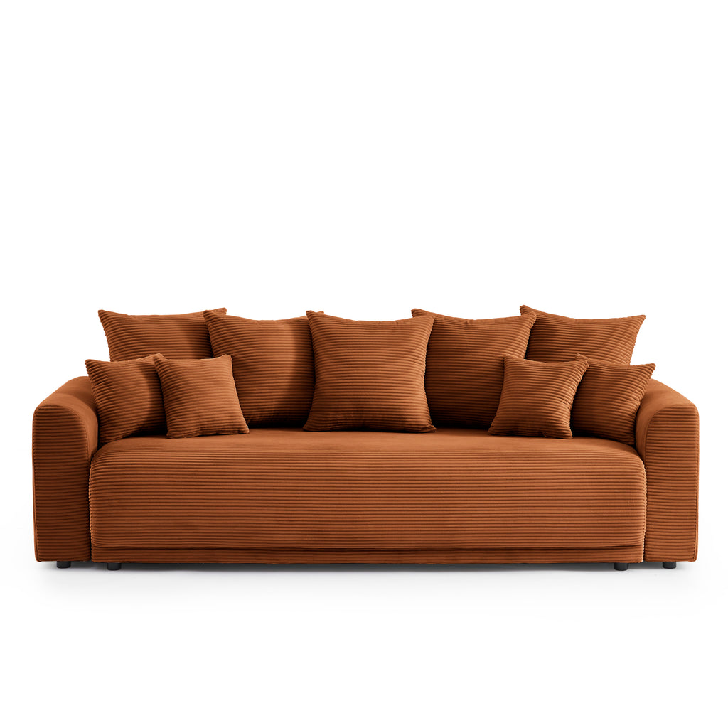 SOLINE Straight Sofa - Terracotta
