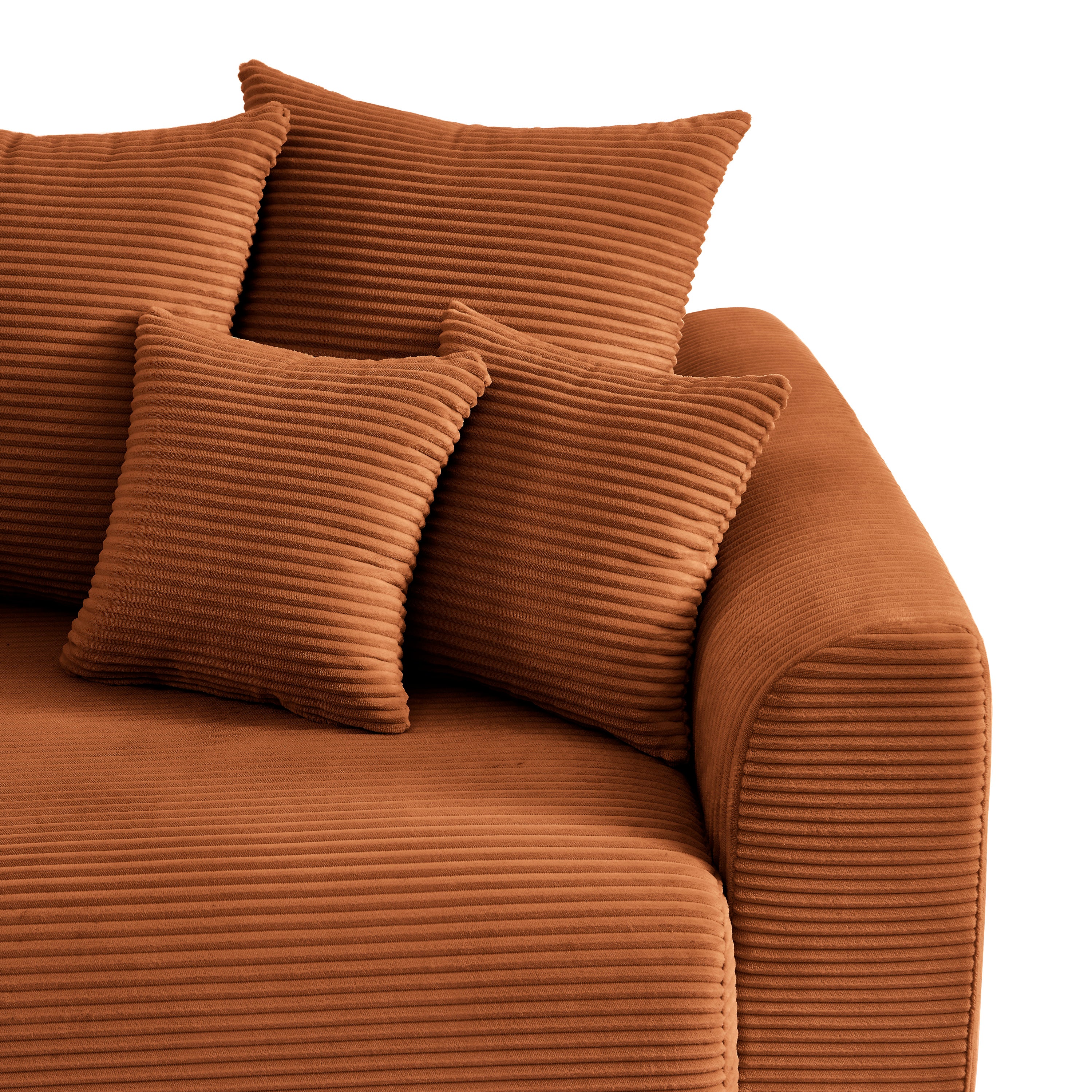 SOLINE Straight Sofa - Terracotta