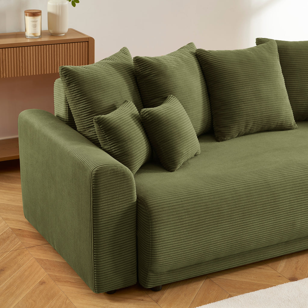 SOLINE Straight Sofa - Green