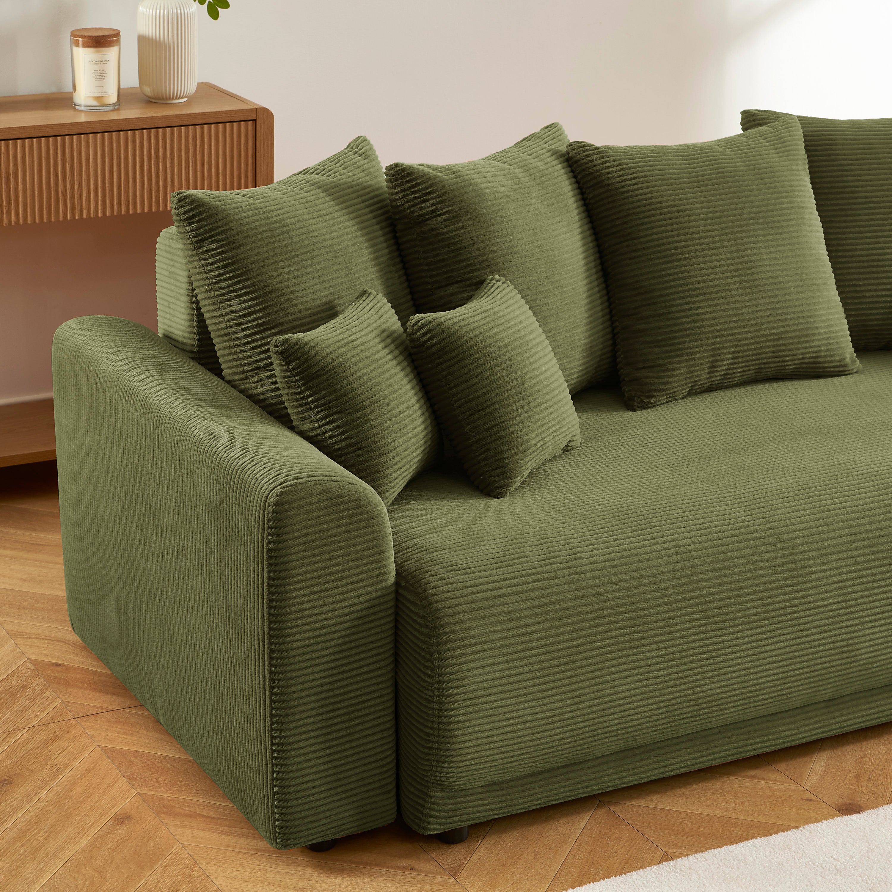 SOLINE Straight Sofa - Green