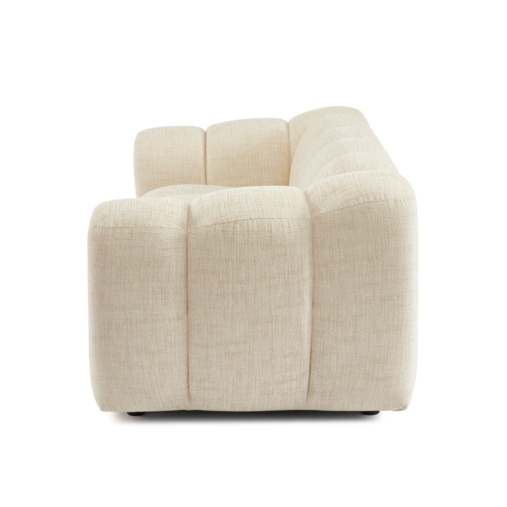 SUNNY Tweed Fabric Sofa – White