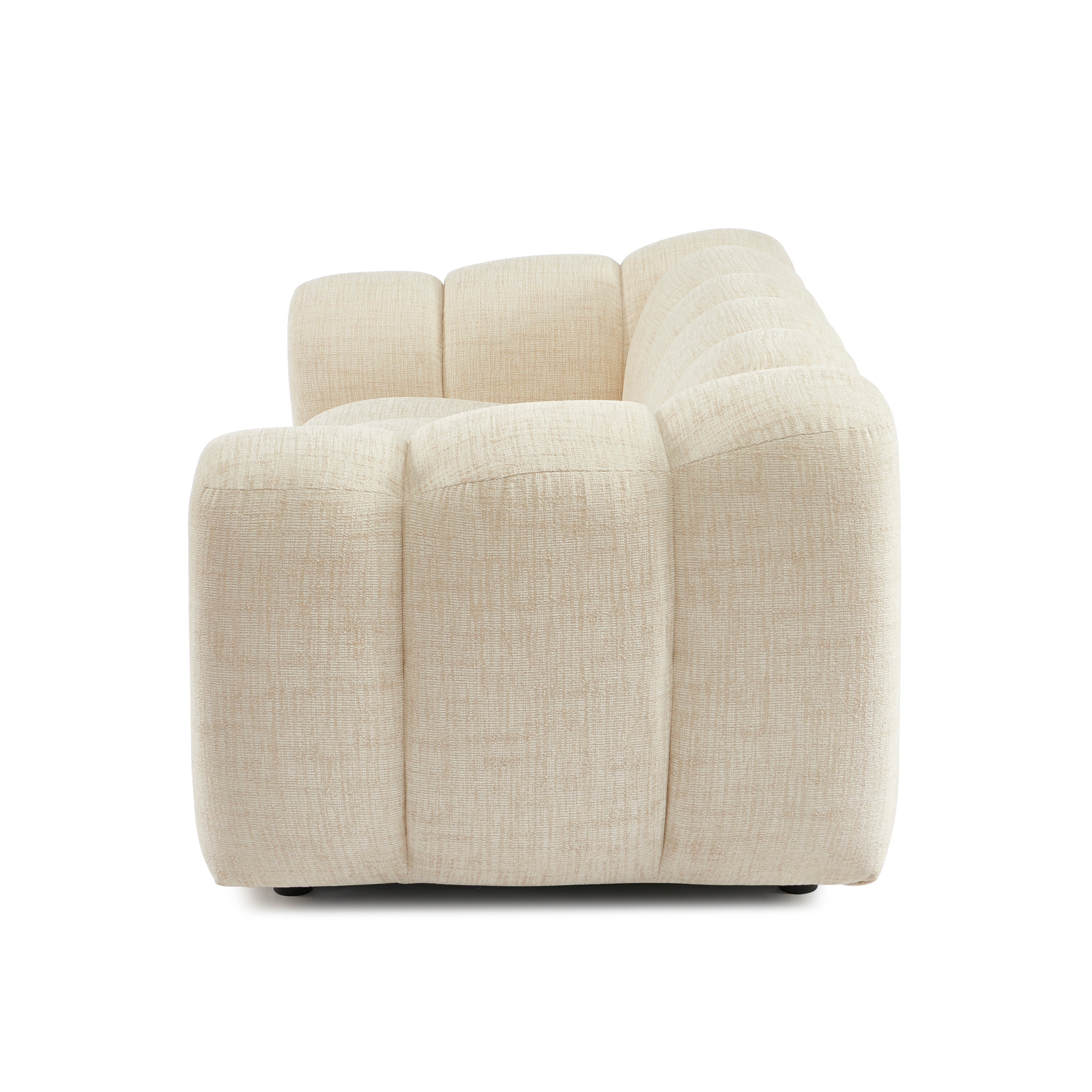 SUNNY Tweed Fabric Sofa – White
