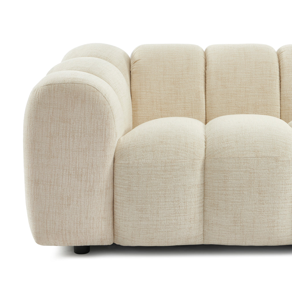 SUNNY Tweed Fabric Sofa – White