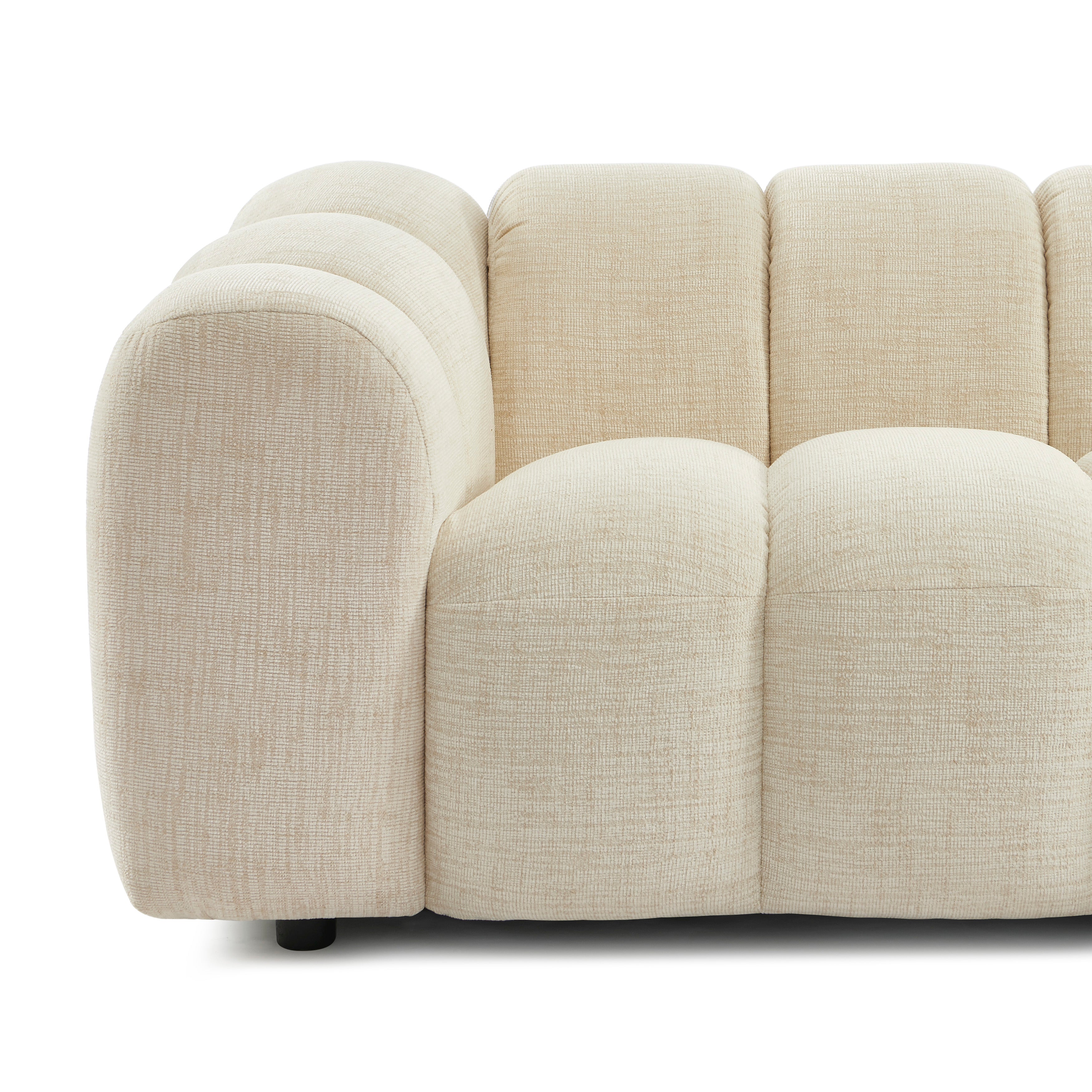 SUNNY Tweed Fabric Sofa – White