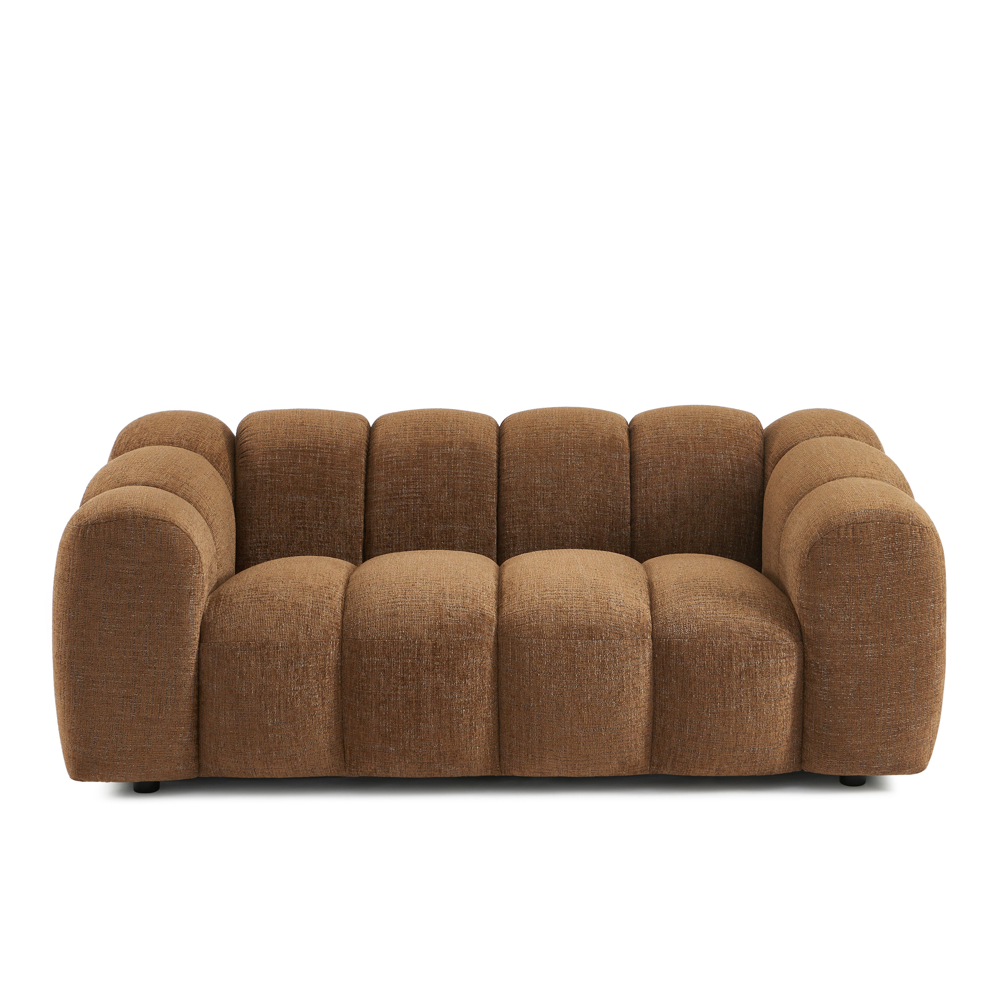 SUNNY Tweed Fabric Sofa – Brown