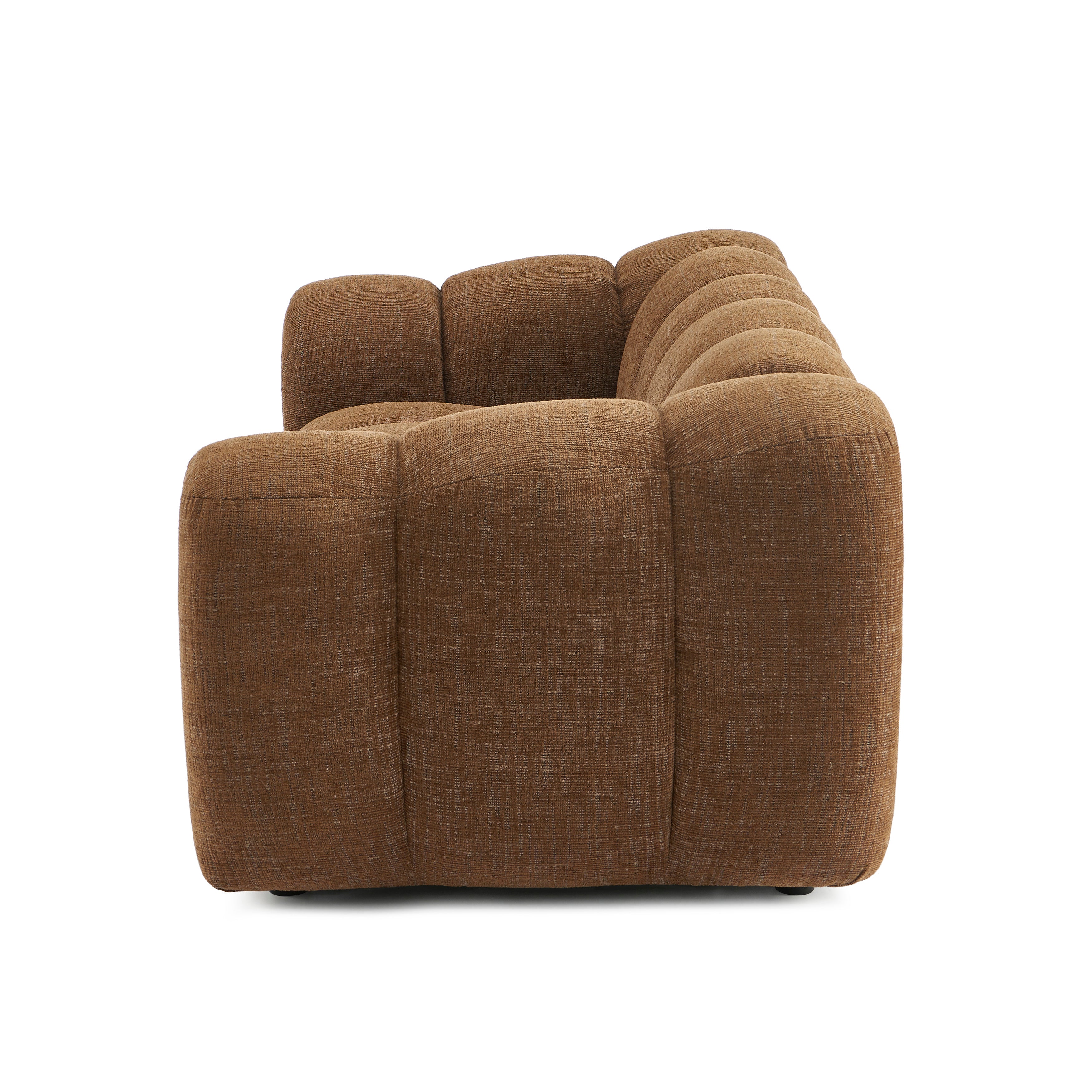 SUNNY Tweed Fabric Sofa – Brown