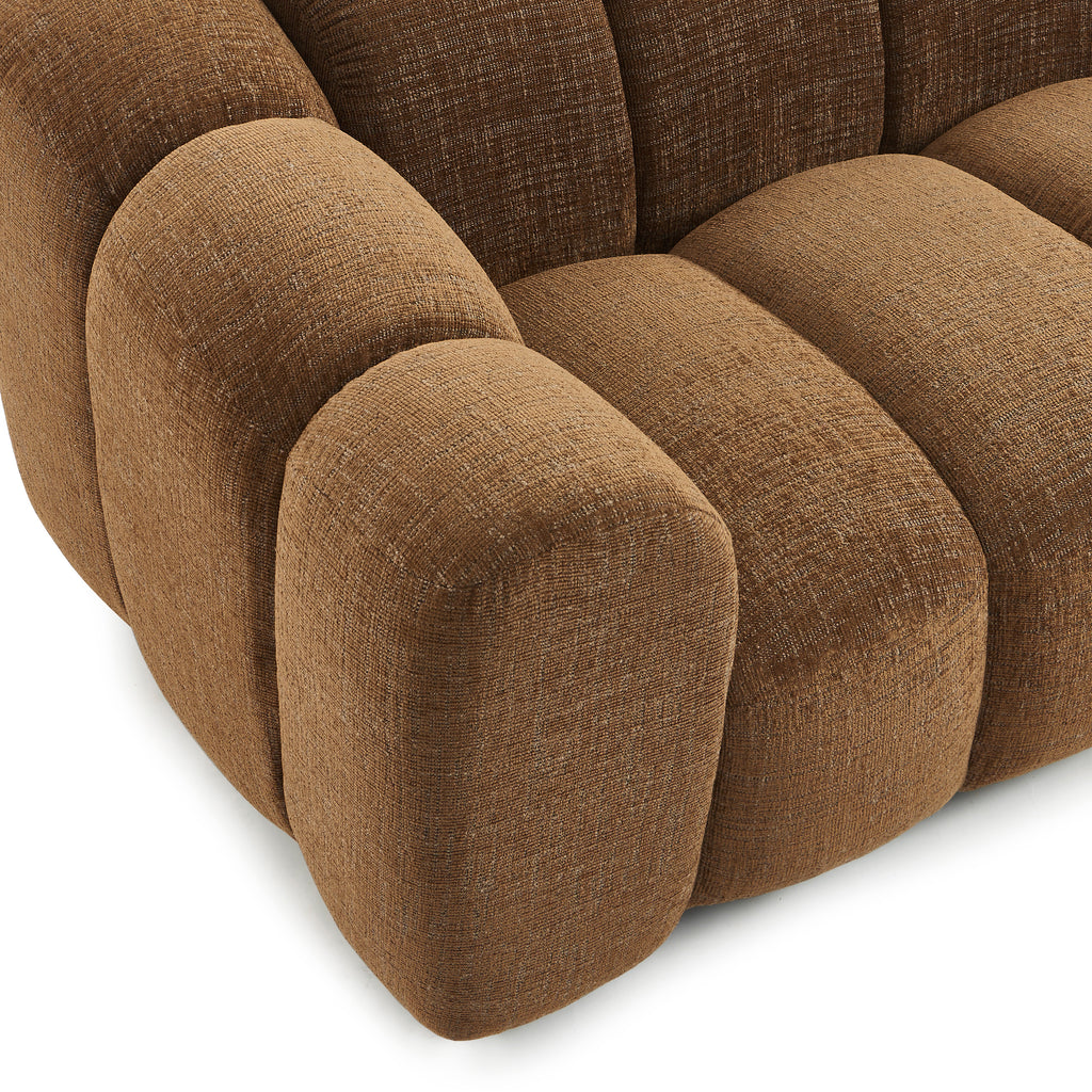 SUNNY Tweed Fabric Sofa – Brown