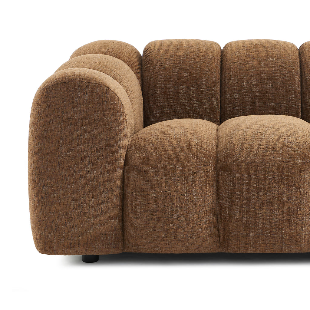 SUNNY Tweed Fabric Sofa – Brown