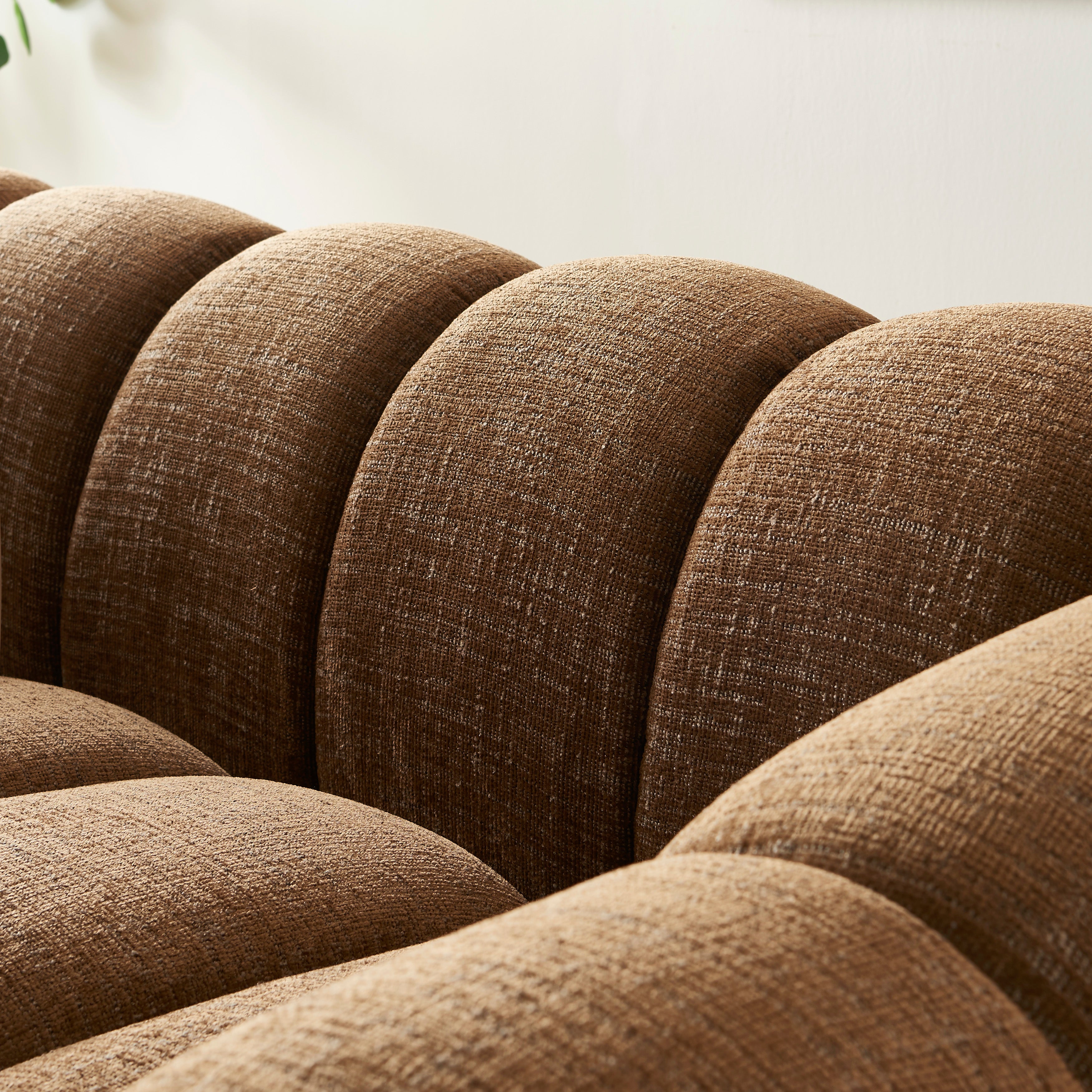 SUNNY Tweed Fabric Sofa – Brown