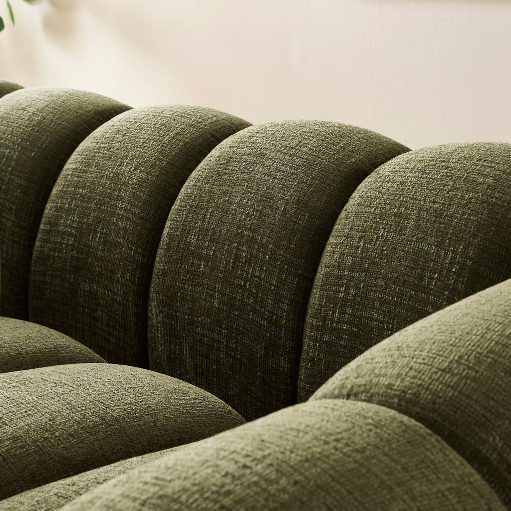 SUNNY Tweed Fabric Sofa – Green