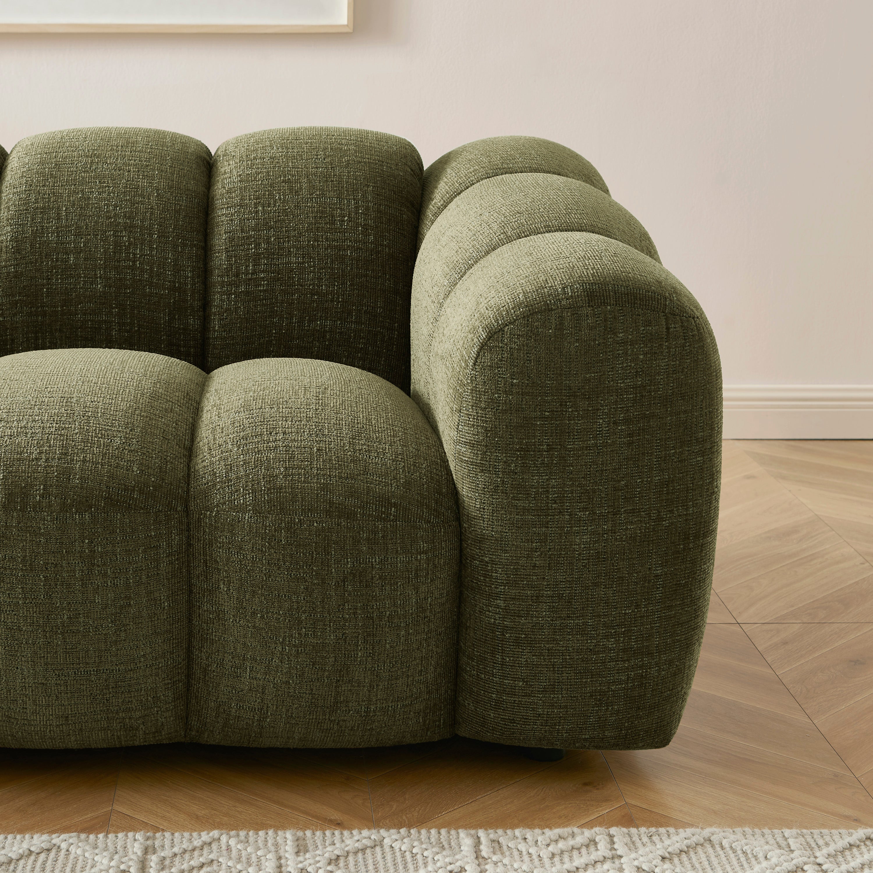SUNNY Tweed Fabric Sofa – Green