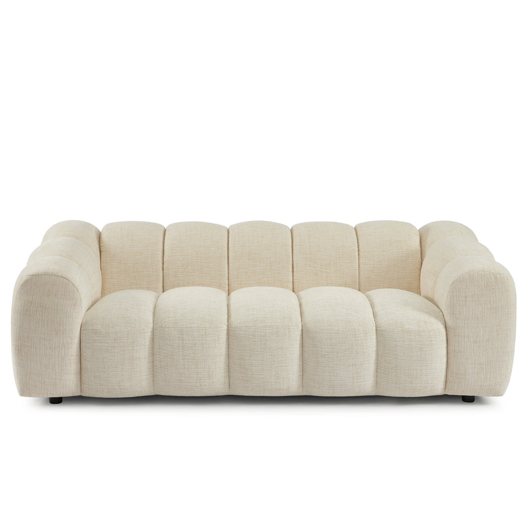 SUNNY Tweed Fabric Sofa – Beige