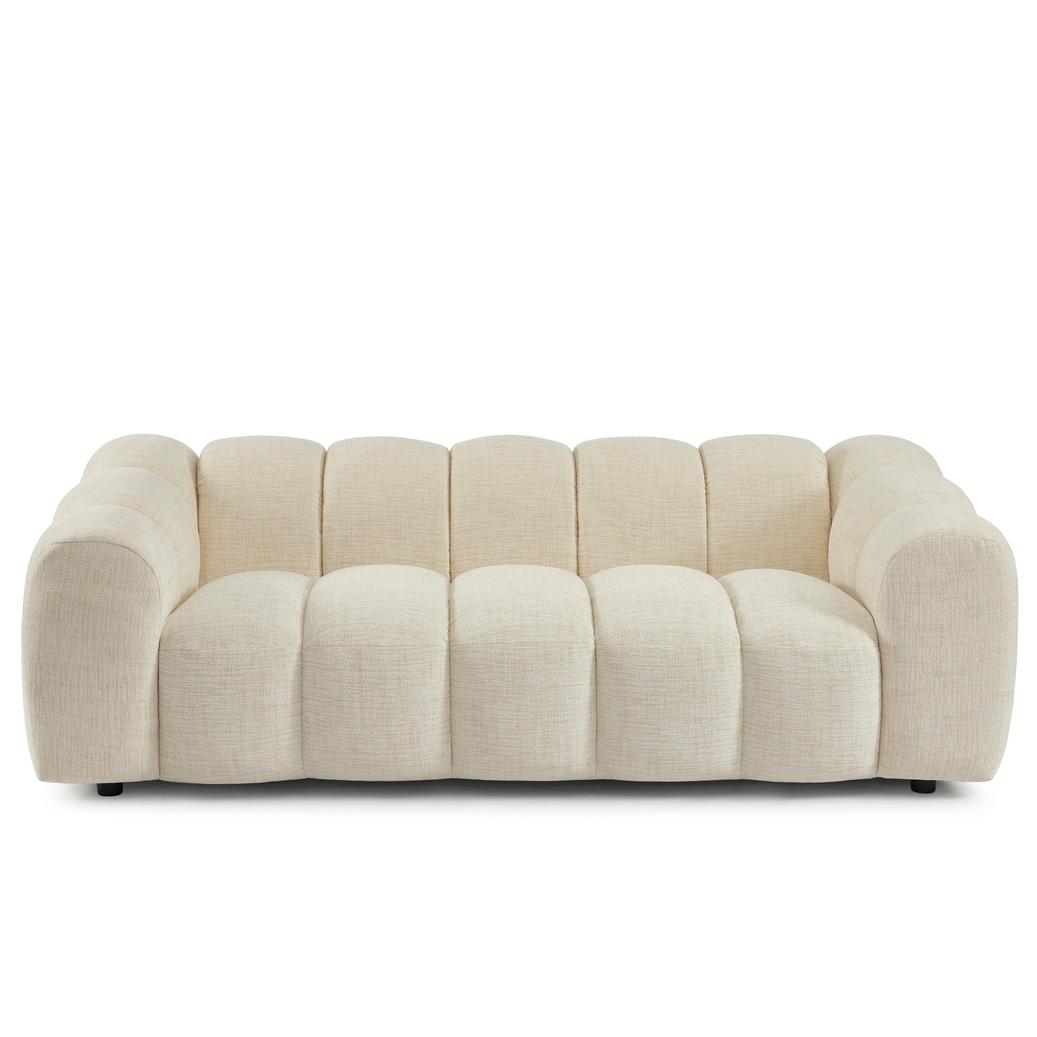 SUNNY Tweed Fabric Sofa – White