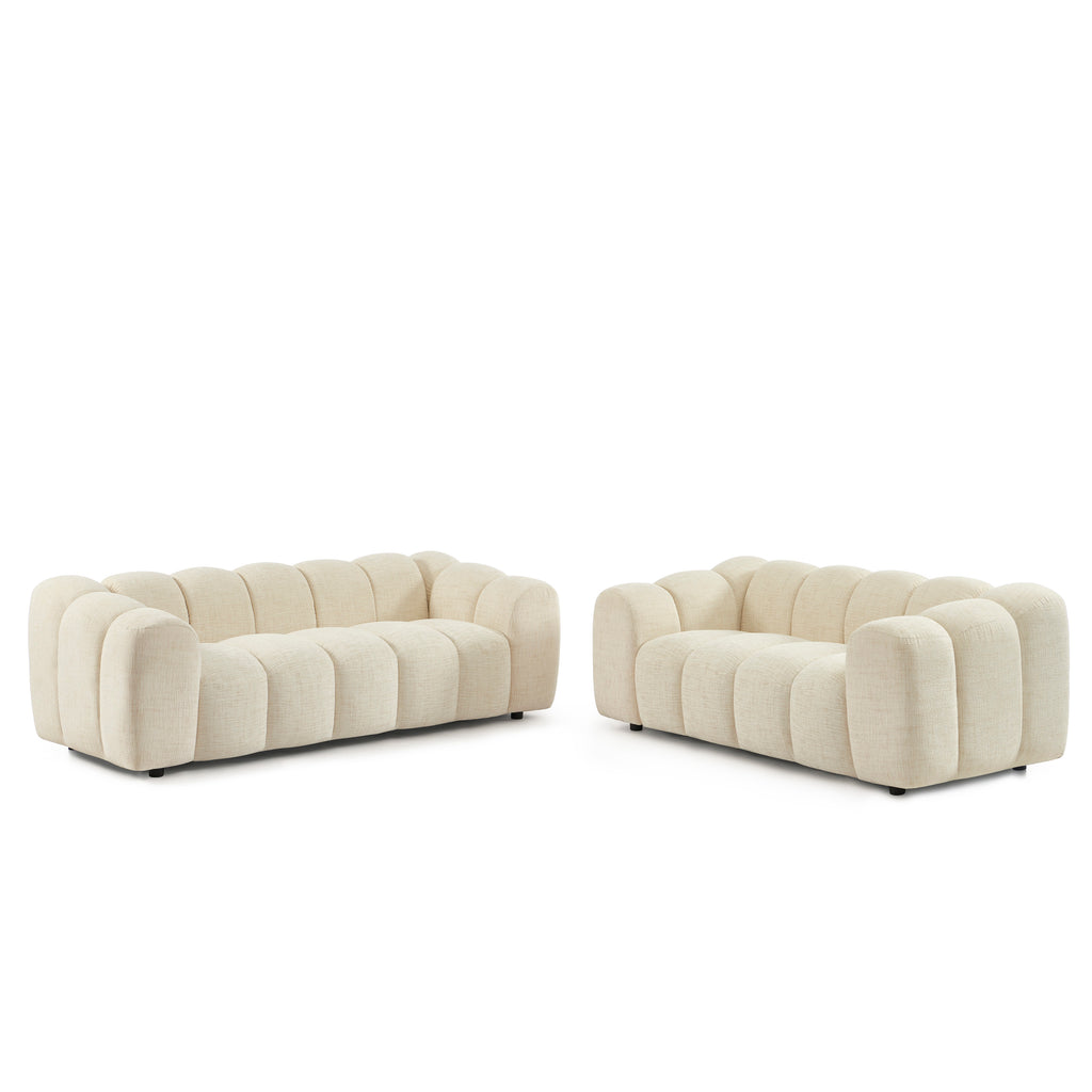 SUNNY 3-Seater & 2-Seater Sofa Set - BEIGE
