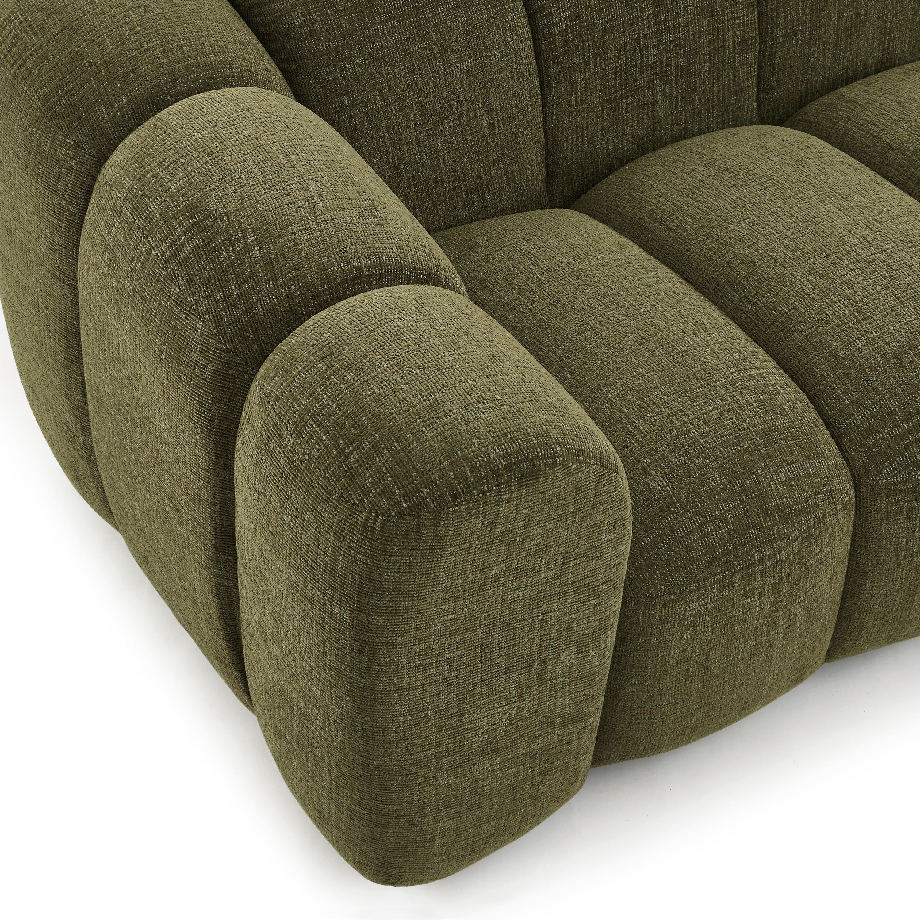 SUNNY Tweed Fabric Sofa – Green