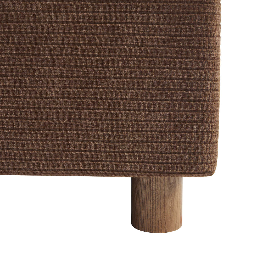 TAIJO Upholstered Storage Bed with Slatted Base – Brown