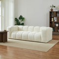 TASTA Fixed 3-Seater Sofa – Beige Fabric Living Room Furniture