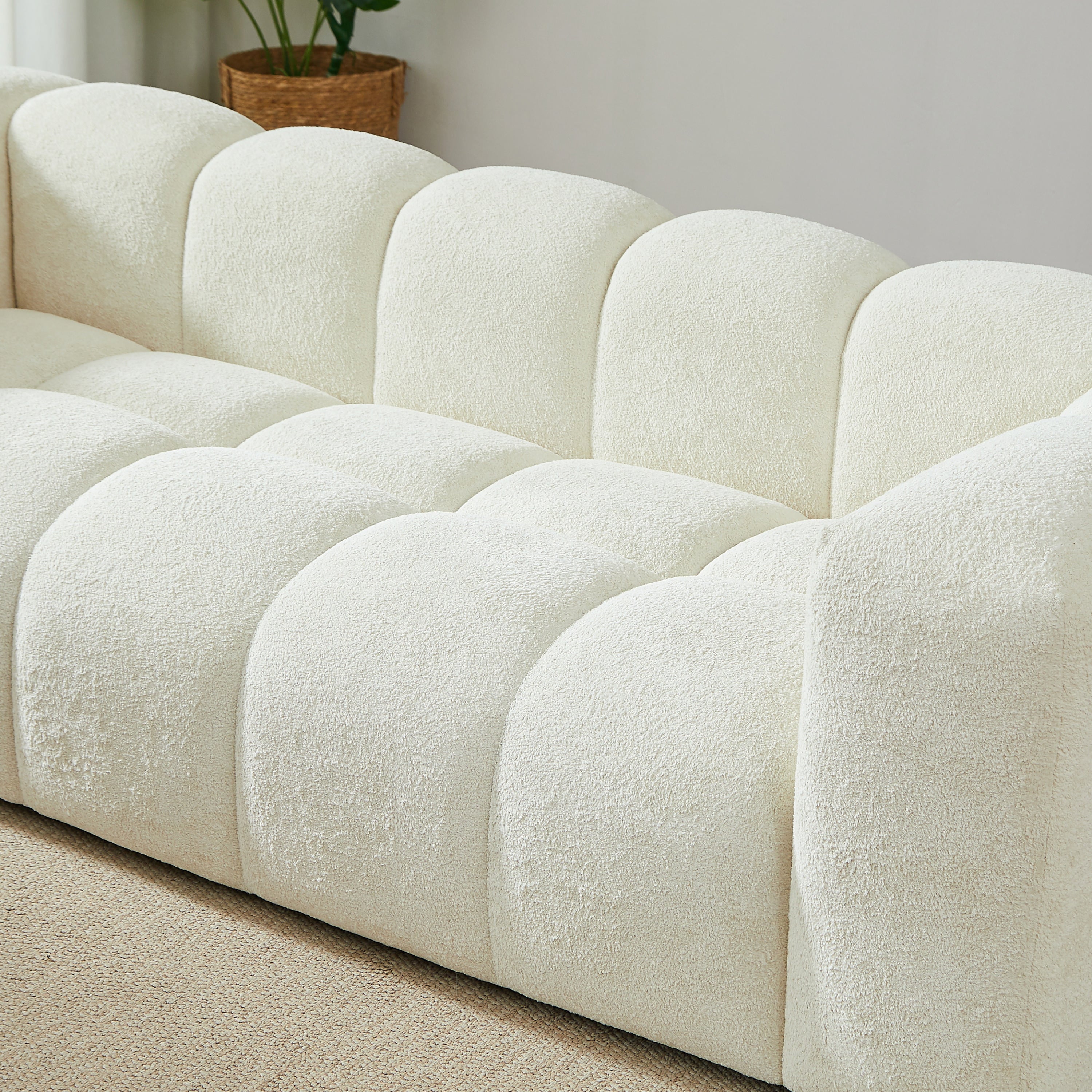 TASTA 3-Seater Sofa And Armchair Set – Fabric Living Room Furniture