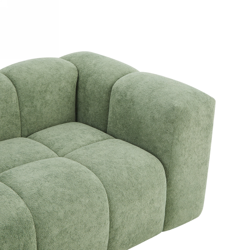 TASTA Fixed 3-Seater Sofa – Beige Fabric Living Room Furniture