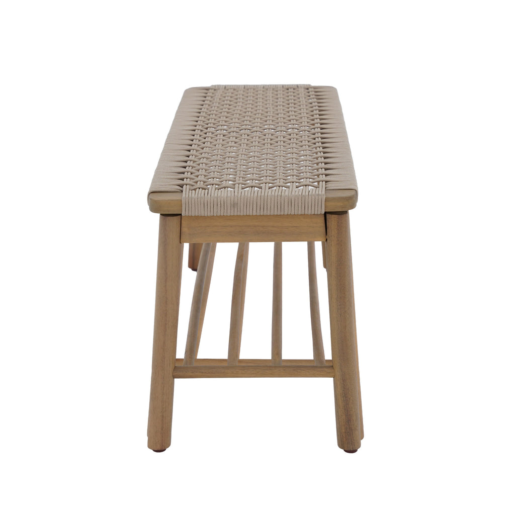 TAVAO Solid Wood Bench – Beige