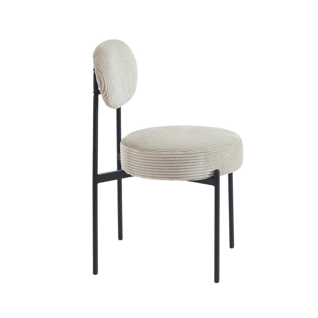 Set of 2 Chairs TEINA Velvet cotele - Beige