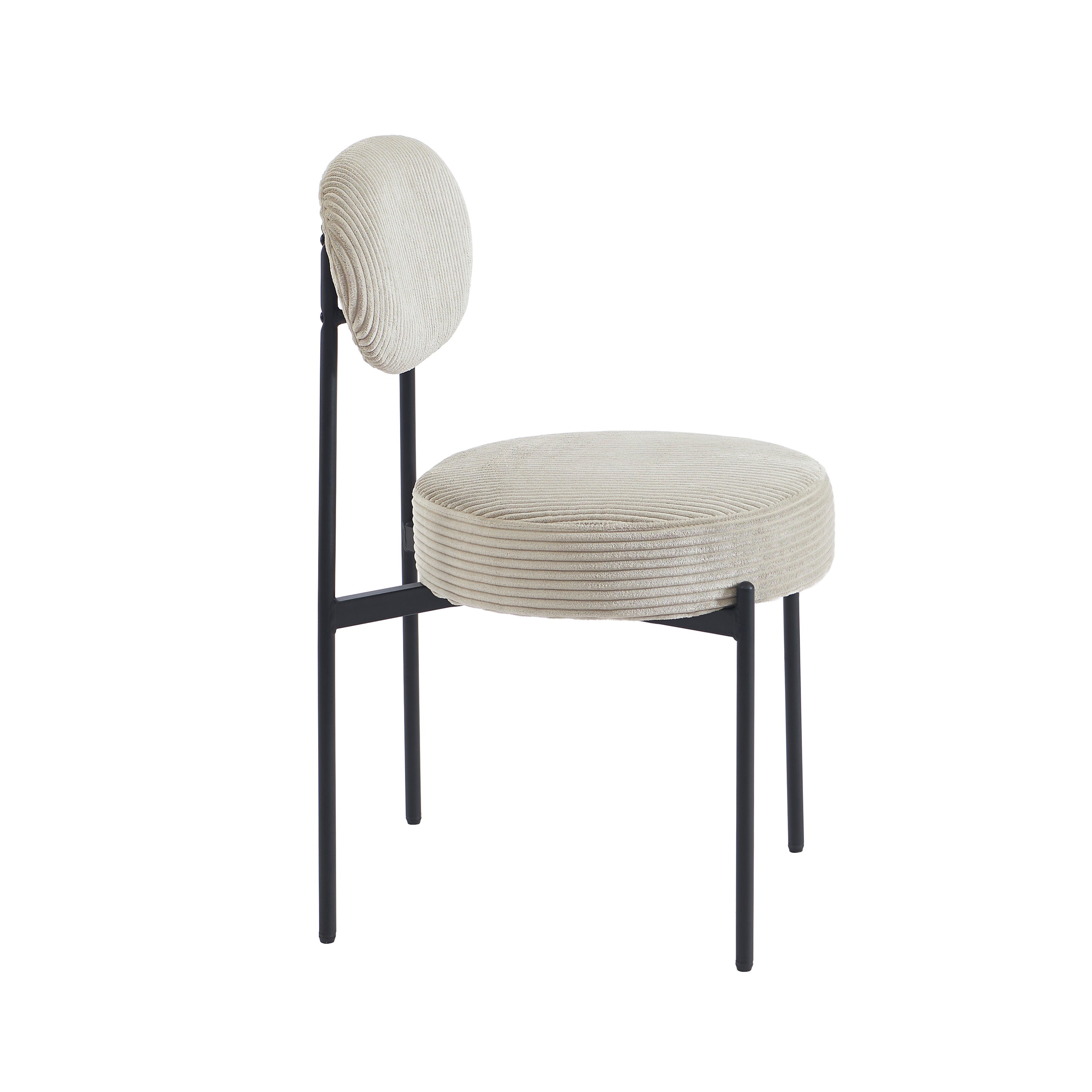 Set of 2 Chairs TEINA Velvet cotele - Beige