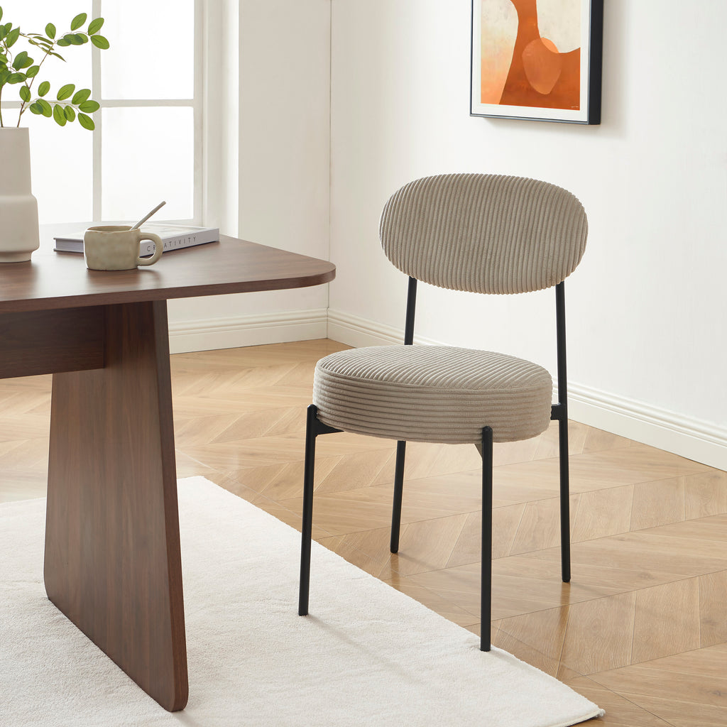 Set of 2 Chairs TEINA Velvet cotele - Beige