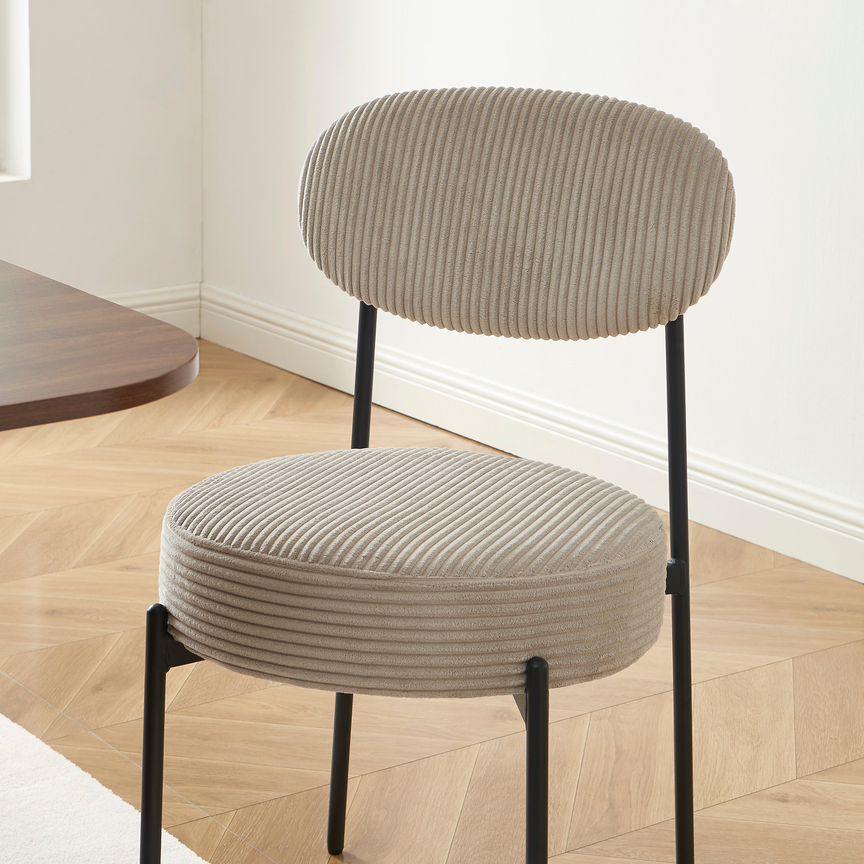 Set of 2 Chairs TEINA Velvet cotele - Beige