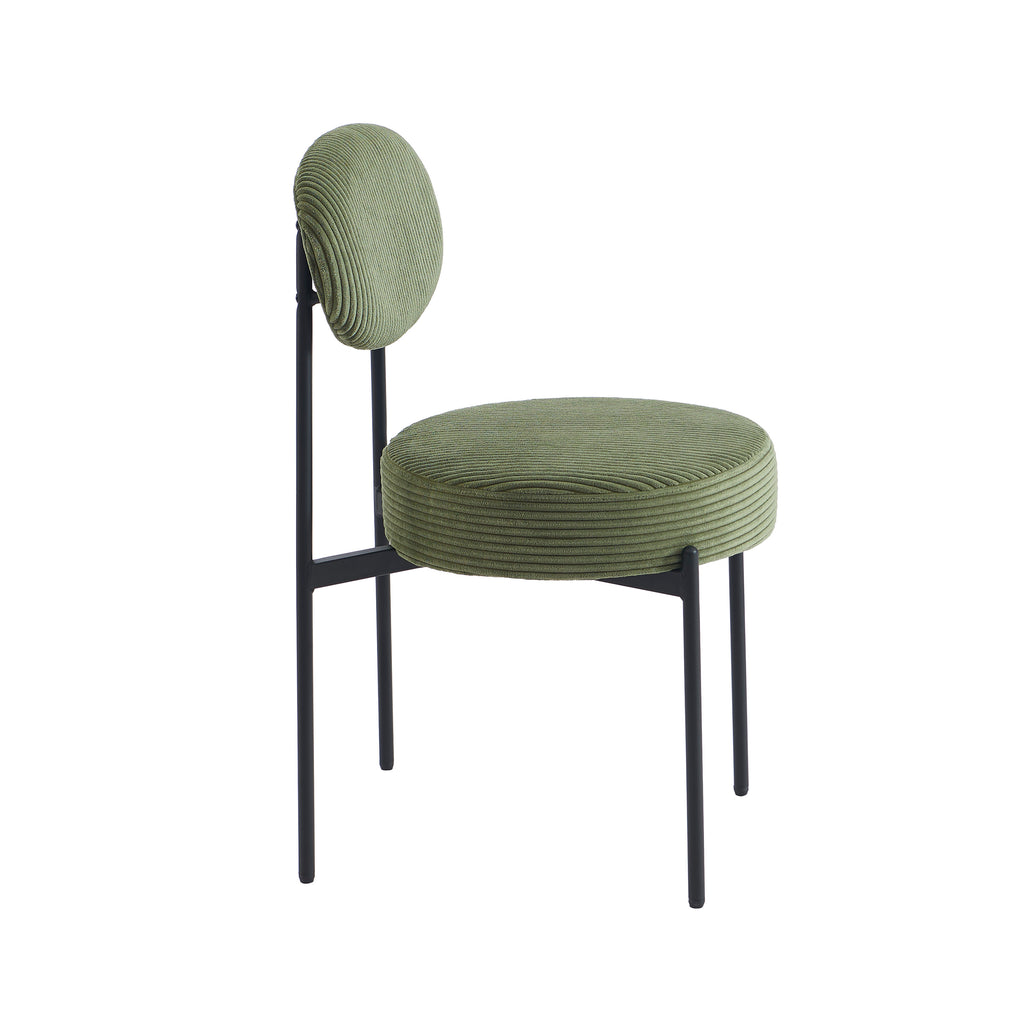 Set of 2 Chairs TEINA Velvet cotele - Green