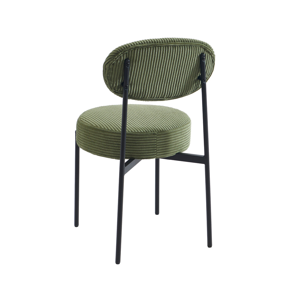 Set of 2 Chairs TEINA Velvet cotele - Green