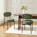 Set of 2 Chairs TEINA Velvet cotele - Green