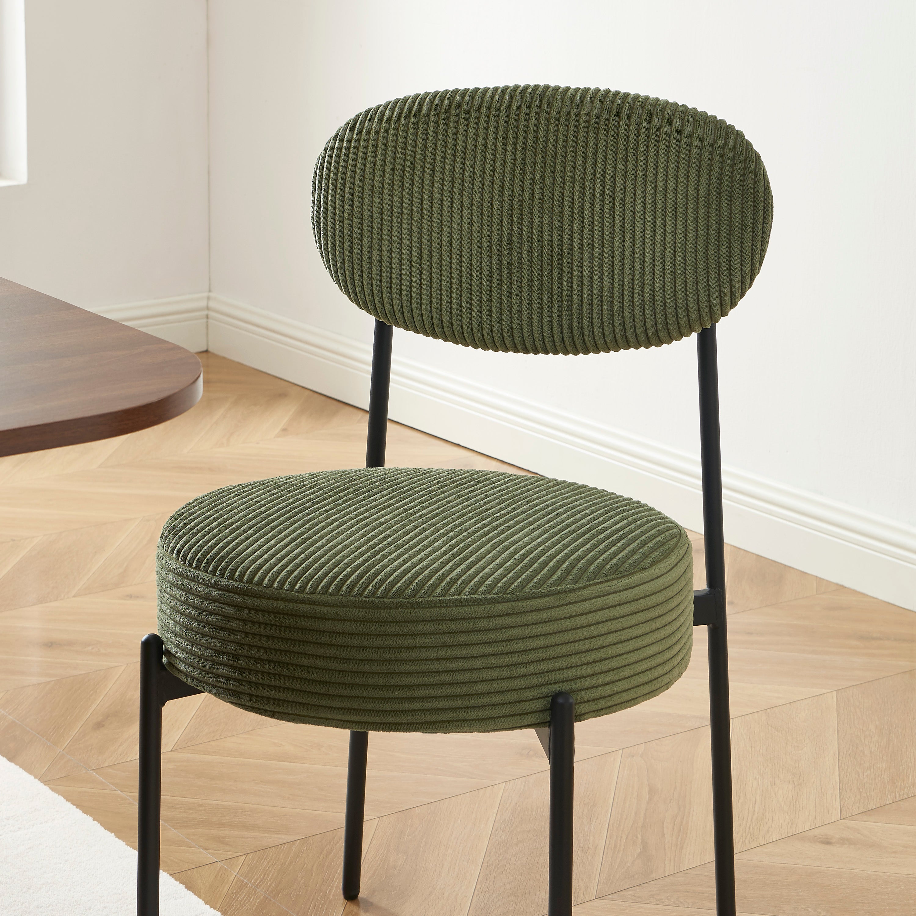 Set of 2 Chairs TEINA Velvet cotele - Green