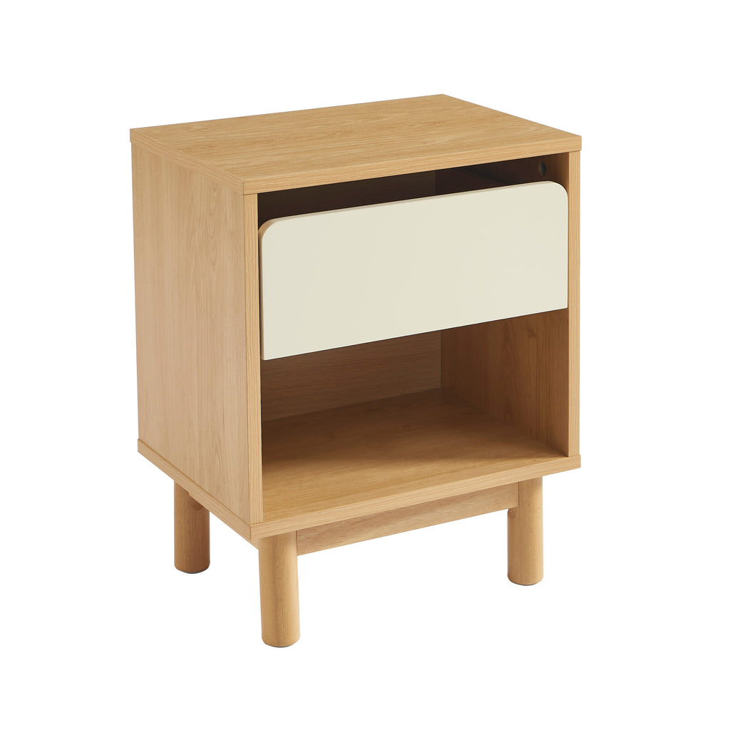 THALIA Nightstand with Drawer – Beige