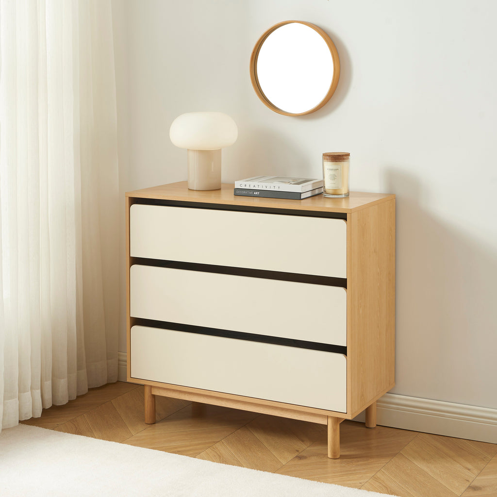 THALIA Chest of Drawers with Storage – Beige