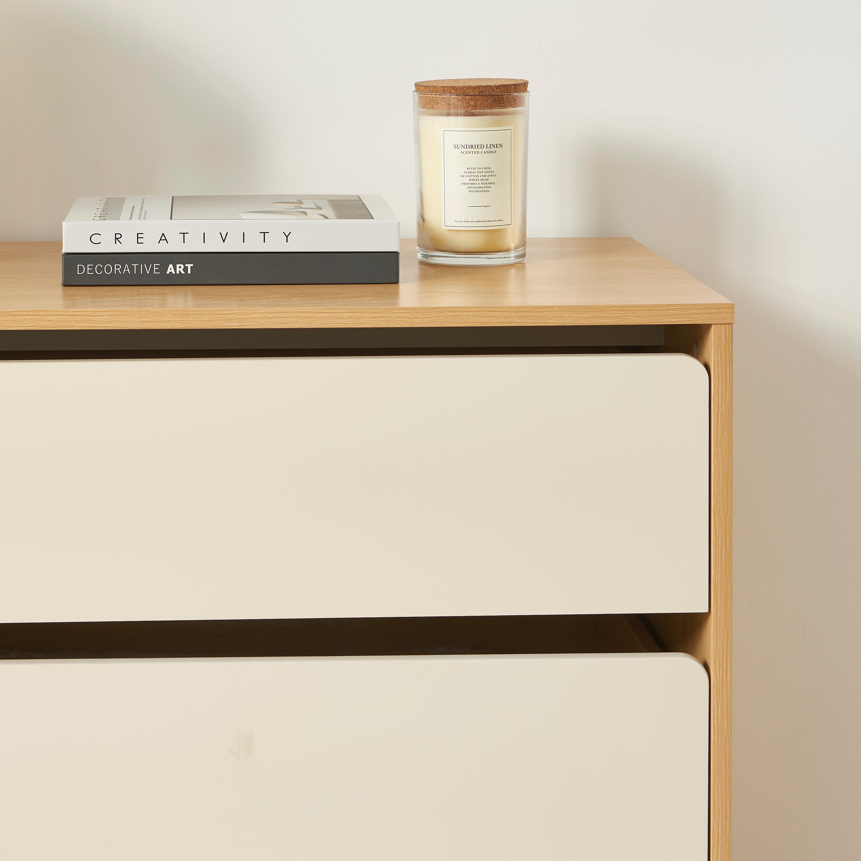 THALIA Chest of Drawers with Storage – Beige
