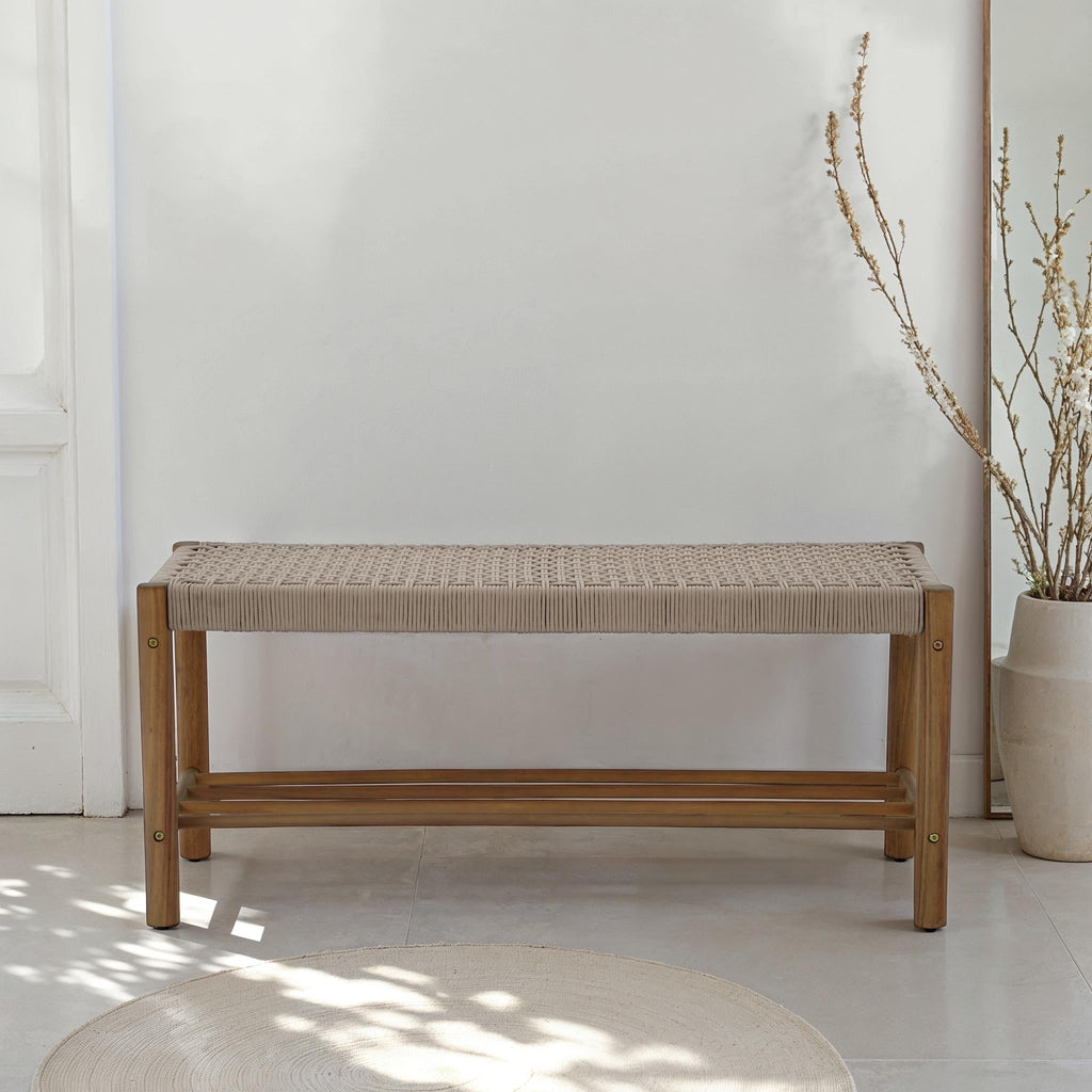 TONGO Solid Wood Bench – Beige