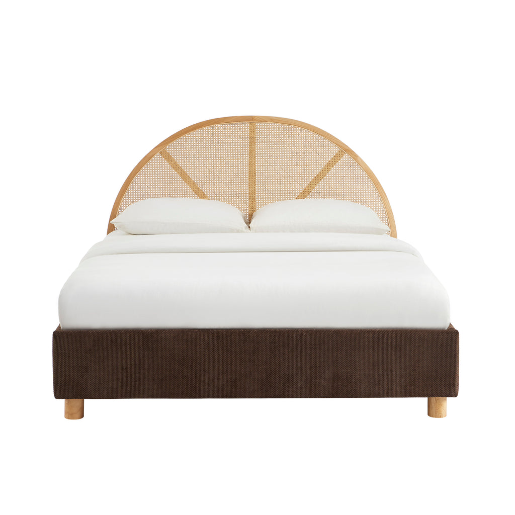 TSUKI Upholstered Storage Bed with Slatted Base