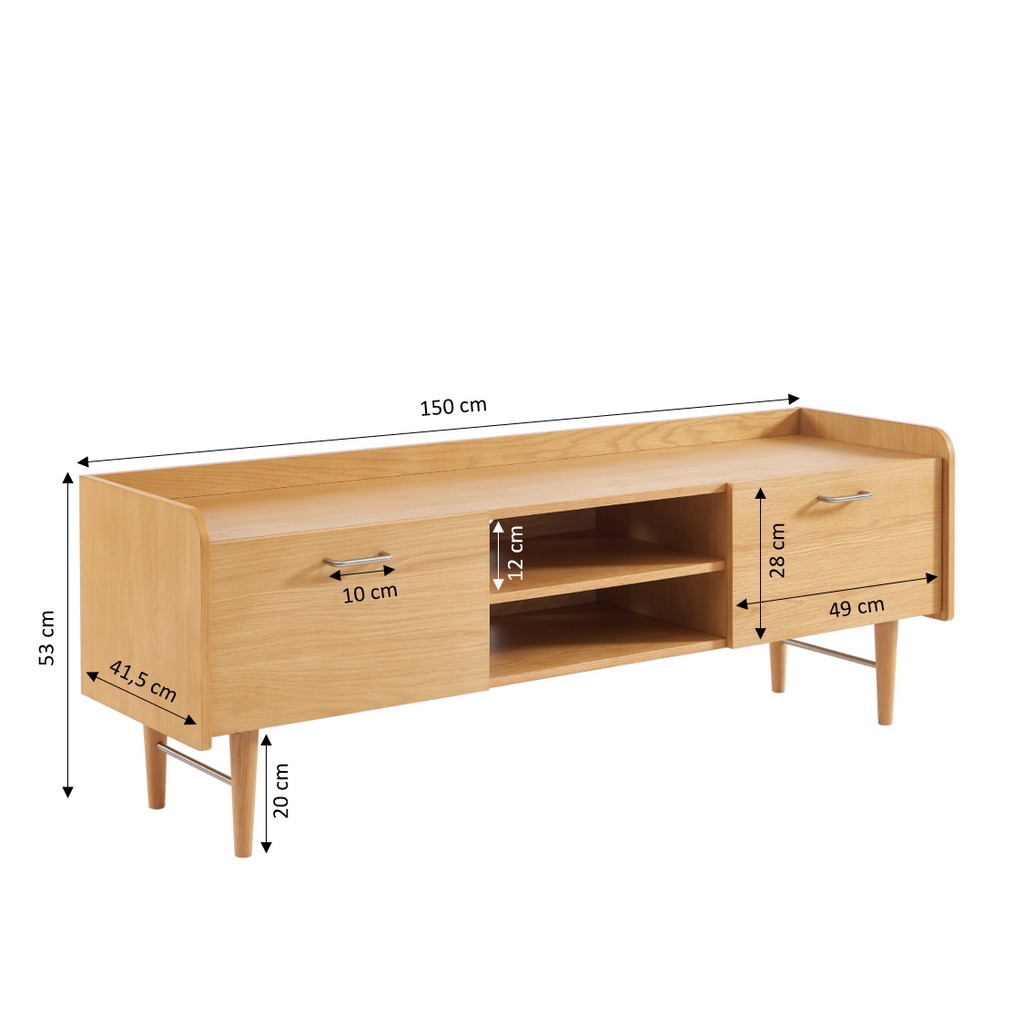 TWIGGY Oak Veneer TV Stand