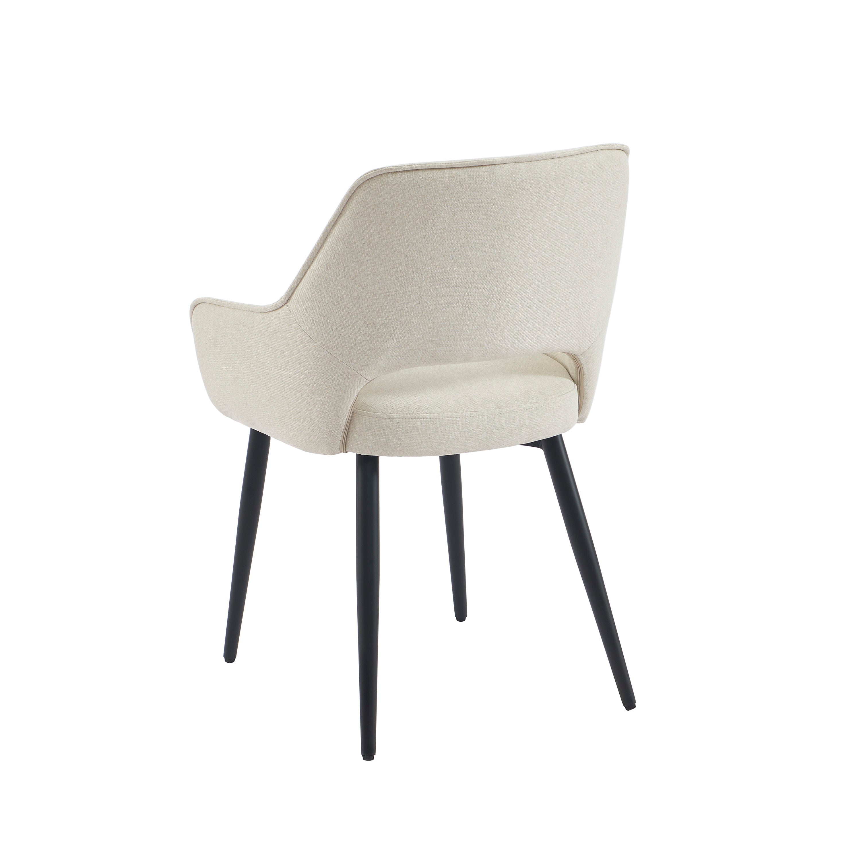 UNNI Set of 2 Upholstered Accent Armchairs – Beige